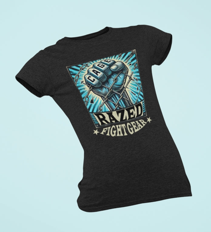 Pre-Order *Ships within 3 weeks - Cage Razed Fight Gear Women's Fit Tri-Blend T-shirt