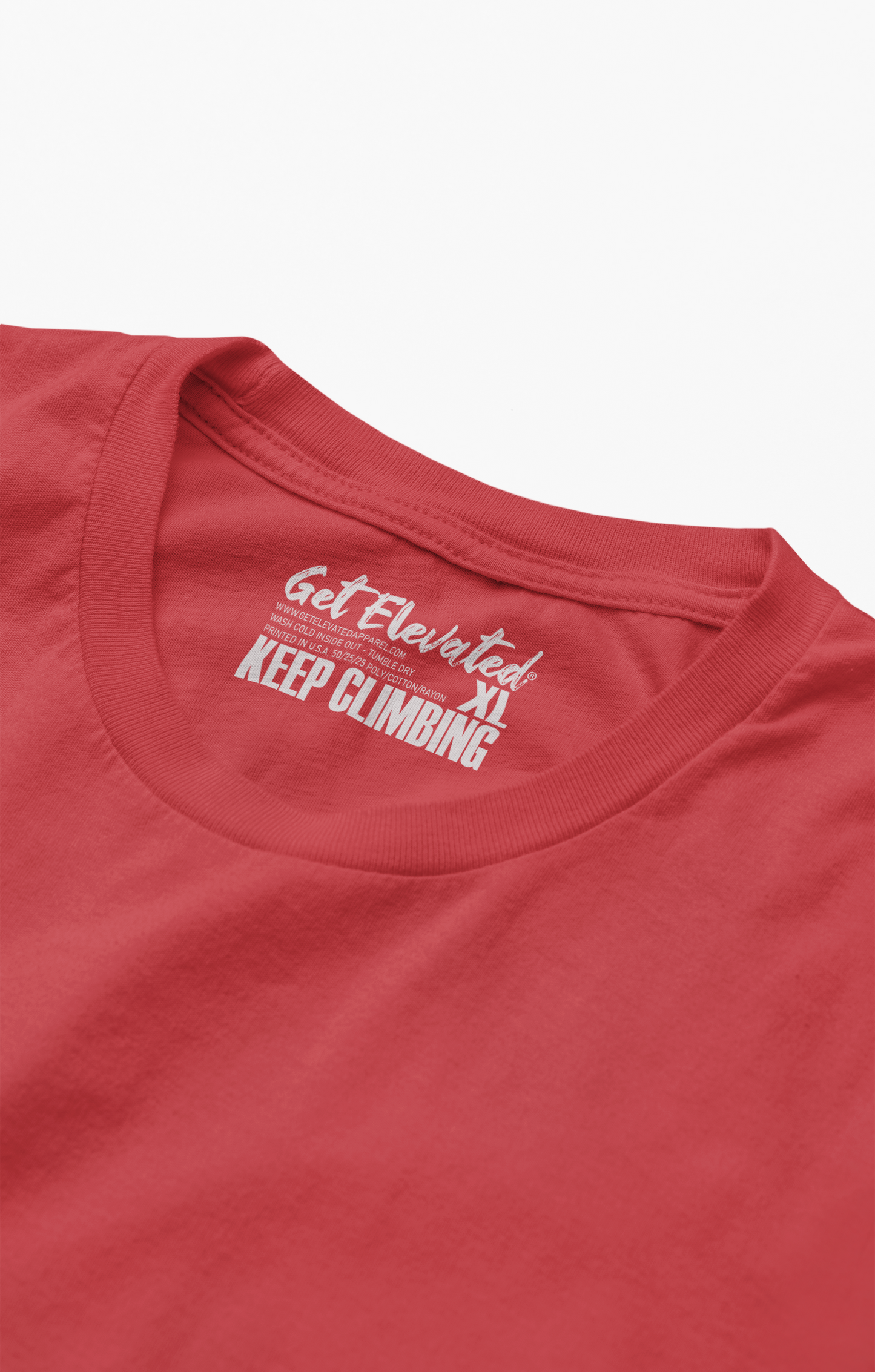 Red and Cream Get Elevated Women's Fitted Tri-Blend T-shirt