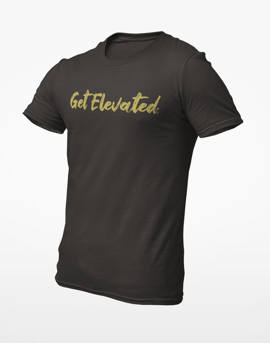 Black and Gold Get Elevated Tri-Blend T-shirt